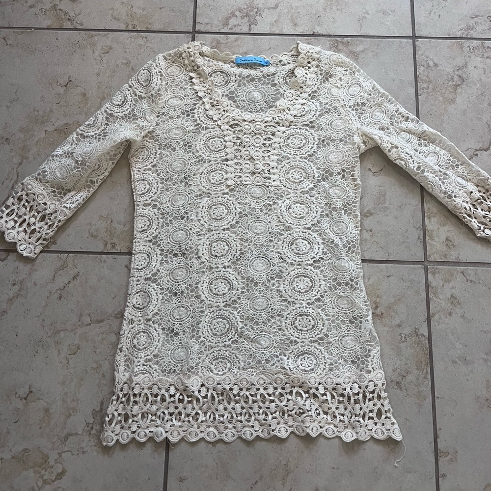 Crocheted Swim Cover-up. Excellent like-new condition.